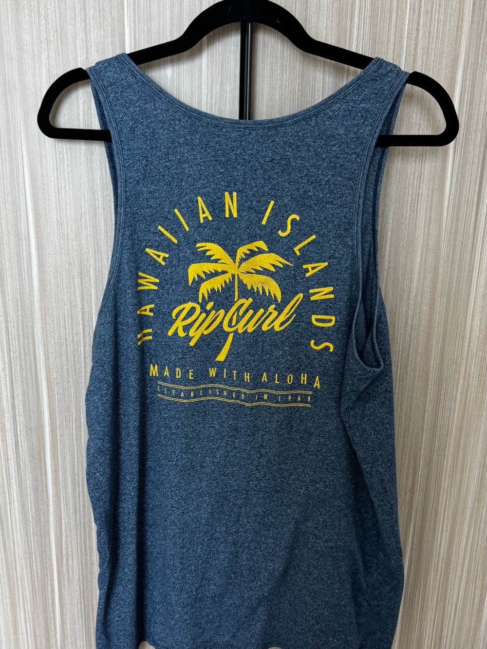 Rip Curl Mens Navy Blue Palm-Logo Tank Top - Hawaiian Islands - Picture 5 of 5